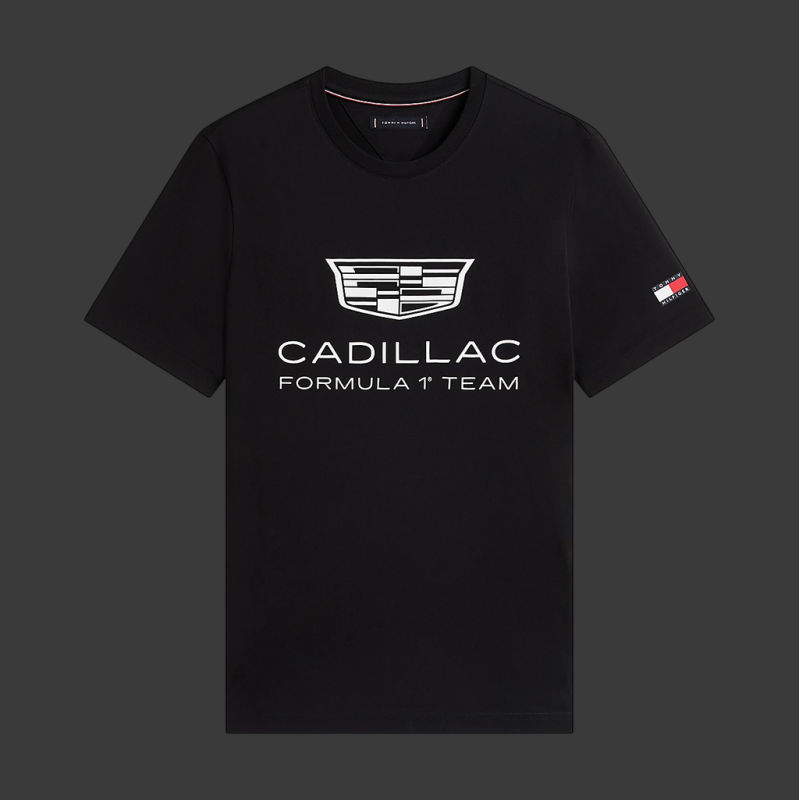 Cadillac T-Shirt F1 Team x Tommy Hilfiger Emblem 2026 Black MN0MN00100BDS - Unisex