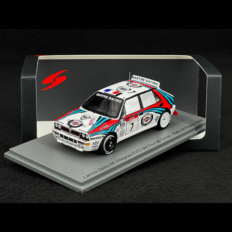 Lancia Delta HF Integrale Evo n° 7 3rd Tour de Corse 1992 1/43 Spark S9018
