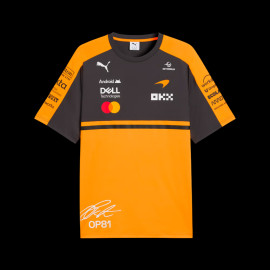 McLaren T-shirt F1 Team n° 81 Oscar Piastri 2026 Puma Papaya Orange / Phantom 713954-01 - unisex