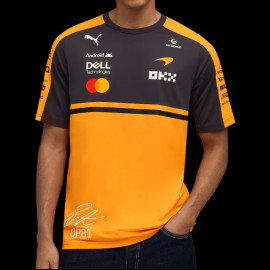 McLaren T-shirt F1 Team n° 81 Oscar Piastri 2026 Puma Papaya Orange / Phantom 713954-01 - unisex