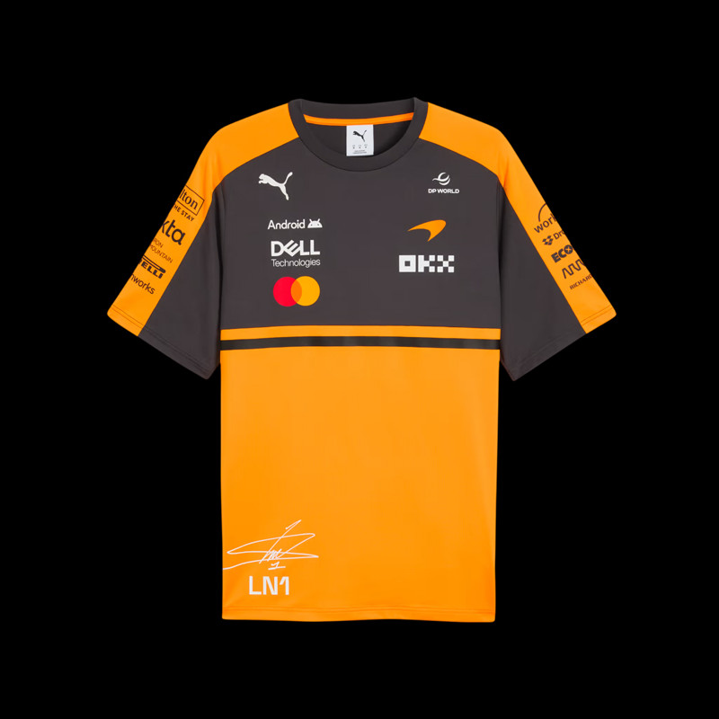 McLaren T-shirt F1 Team n° 1 Landos Norris 2026 Puma Orange Papaya / Phantom 713953-01 - unisex