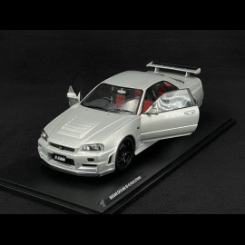 Nissan Skyline GT-R R34 Z Tune 1999 Silver 1/18 Solido S1804312