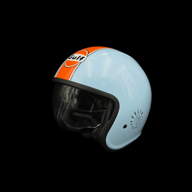 Gulf Helm mit Integriertem Visier Hellblau / Orange Felix ST580