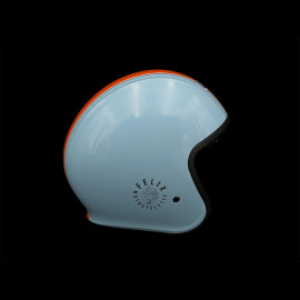Gulf Helm mit Integriertem Visier Hellblau / Orange Felix ST580