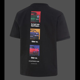 Porsche T-shirt Retro Black WAP813TFWR - unisex
