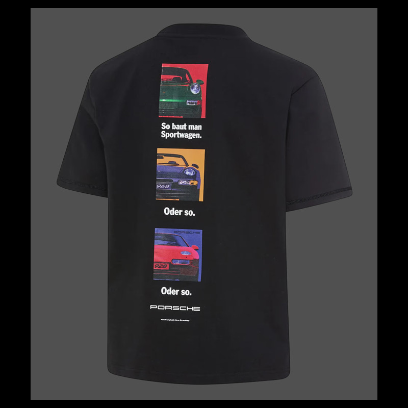 Porsche T-shirt Retro Black WAP813TFWR - unisex