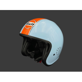 Gulf Helmet with Integrated Visor Light Blue / Orange Felix ST580