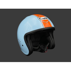 Gulf Helm mit Integriertem Visier Hellblau / Orange Felix ST580