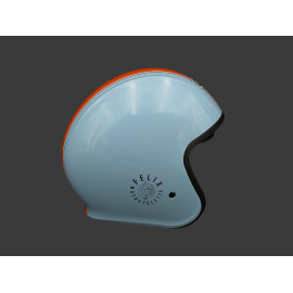 Gulf Helm mit Integriertem Visier Hellblau / Orange Felix ST580