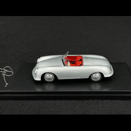 Porsche 356 Nr. 1 Roadster 1948 with Ferry Porsche’s Engraved Signature Silver Grey 1/43 Welly MAP01935625