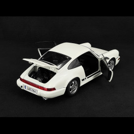 Porsche 911 Carrera RS Typ 964 Cup Felgen mit Aufklebern 1992 Weiß 1/12 KK Scale KKDC120241C