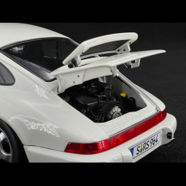 Porsche 911 Carrera RS Typ 964 Cup Felgen mit Aufklebern 1992 Weiß 1/12 KK Scale KKDC120241C