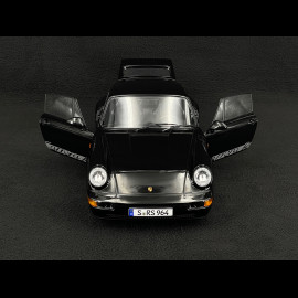Porsche 911 Carrera RS Typ 964 Cup Felgen mit Aufklebern 1992 Schwarz 1/12 KK Scale KKDC120243C