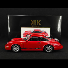 Porsche 911 Carrera RS Typ 964 Cup Felgen mit Aufklebern 1992 Rot 1/12 KK Scale KKDC120242C