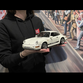 Porsche 911 Carrera RS Typ 964 Cup Felgen mit Aufklebern 1992 Weiß 1/12 KK Scale KKDC120241C