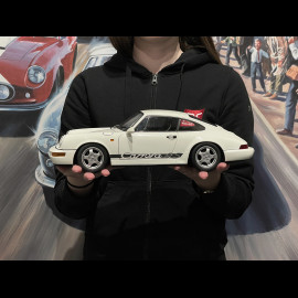 Porsche 911 Carrera RS Typ 964 Cup Felgen mit Aufklebern 1992 Weiß 1/12 KK Scale KKDC120241C