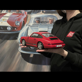 Porsche 911 Carrera RS Typ 964 Cup Felgen mit Aufklebern 1992 Rot 1/12 KK Scale KKDC120242C
