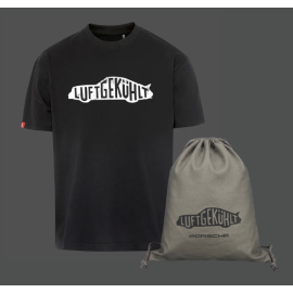 Porsche T-shirt Luftgekühlt + Bag Black WAP800TFWL - unisex