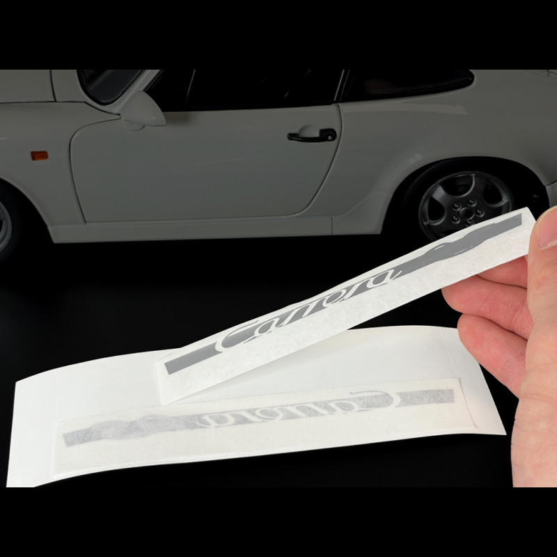 Porsche Aufkleber Carrera RS Grau / Silber - 2er-Set