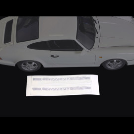 Porsche Aufkleber Carrera RS Grau / Silber - 2er-Set