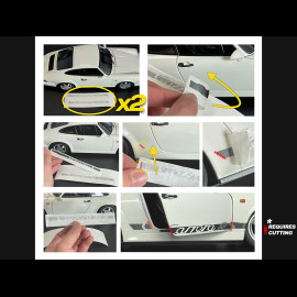 Porsche Stickers Carrera RS Black / Silver - Set of 2