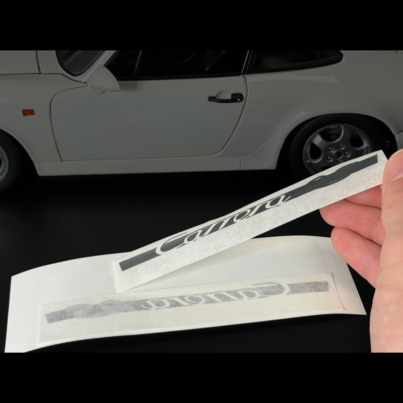 Porsche Stickers Carrera RS Black / Silver - Set of 2