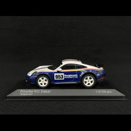 Porsche 911 Dakar Type 992 n° 953 Roughroads 2022 Gentian Blue / White 1/43 Minichamps 410062075