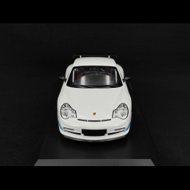 Porsche 911 GT3 RS Type 996 2002 White / Blue Stripes 1/18 Minichamps 155062021