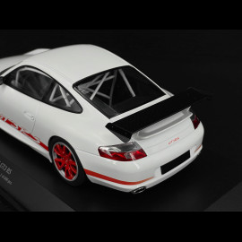 Porsche 911 GT3 RS Typ 996 2002 Weiß / Rote Streifen 1/18 Minichamps 155062020