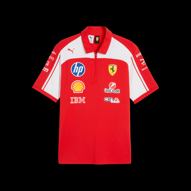 Ferrari Poloshirt F1 Team Leclerc / Hamilton 2026 Rot Puma 701243936-001 - unisex