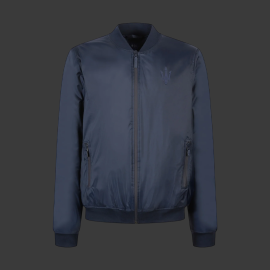 Maserati Jacket Bomber with Trident Logo Made in Italy Navy Blue - Unisex