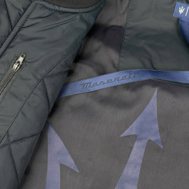 Maserati Jacket Bomber with Trident Logo Made in Italy Navy Blue - Unisex
