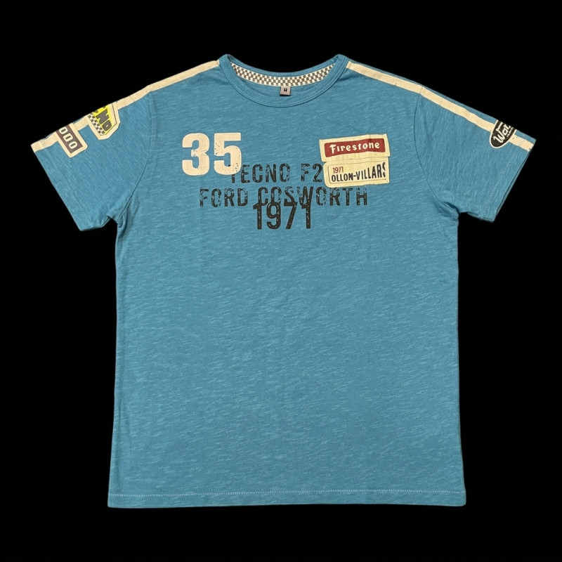 François Cevert T-Shirt n° 35 Ollons-Villars 1971 Blue - Men