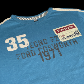 François Cevert T-Shirt n° 35 Ollons-Villars 1971 Blue - Men