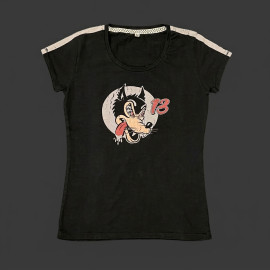Speed ​​Wolf T-Shirt n° 13 Carbon Black - Women