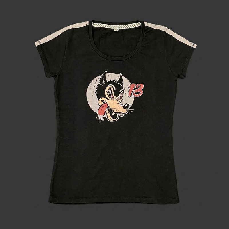 Speed ​​Wolf T-Shirt n° 13 Carbon Black - Women