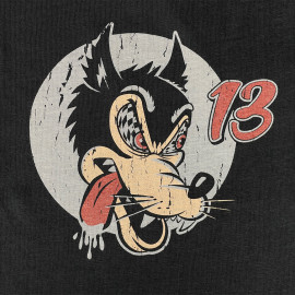 Speed ​​Wolf T-Shirt n° 13 Carbonschwarz - Damen