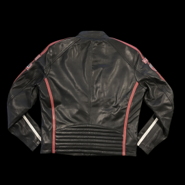 Daytona Lederjacke Schwarz / Rot - Herren