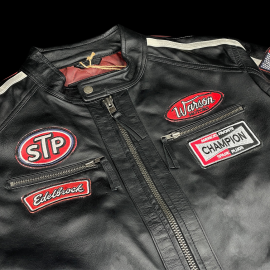 Daytona Leather Jacket Black / Red - Men