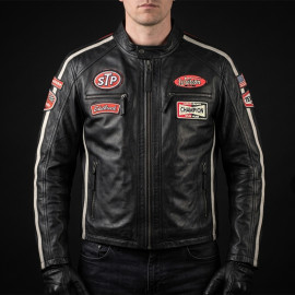 Daytona Leather Jacket Black / Red - Men