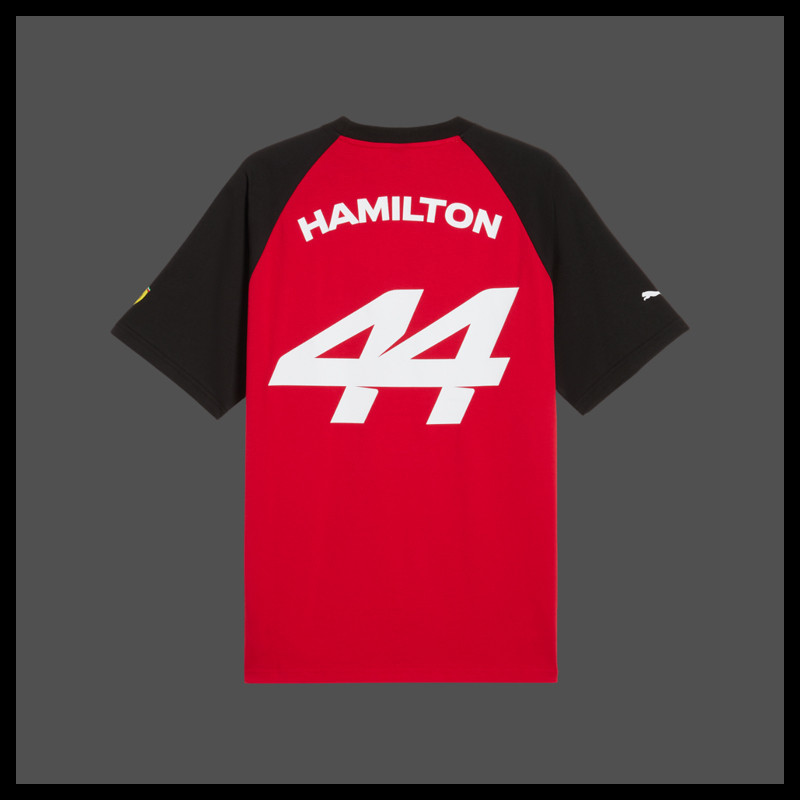 Ferrari T-shirt F1 Team n° 44 Lewis Hamilton Puma Red / Black 701238458-001 - unisex