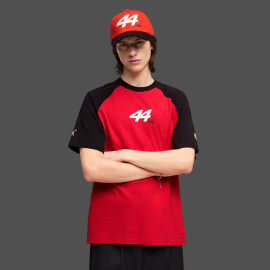 Ferrari T-Shirt F1 Team n° 44 Lewis Hamilton Puma Rot / Schwarz 701238458-001 - unisex