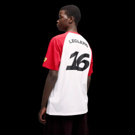 Ferrari T-shirt F1 Team n° 16 Charles Leclerc Puma White / Red 701238487-001 - unisex