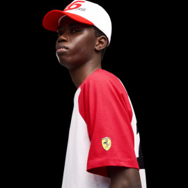 Ferrari T-shirt F1 Team n° 16 Charles Leclerc Puma White / Red 701238487-001 - unisex