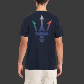 Maserati T-Shirt North Sails Trident Logo Navy Blue - Unisex