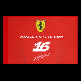 Ferrari Flagge F1 Team n° 16 Charles Leclerc 2026 Rot 94 x 28 cm 701238027-001
