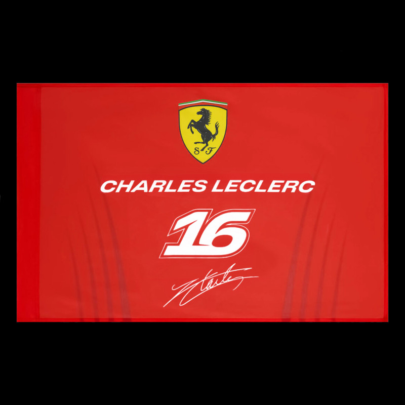 Ferrari Flagge F1 Team n° 16 Charles Leclerc 2026 Rot 94 x 28 cm 701238027-001