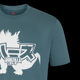 Haas T-Shirt F1 Team Godzilla Tiefblaue Rennbahn / Grün - Unisex