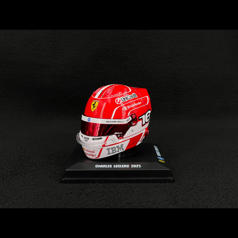 Ferrari Helmet Charles Leclerc n° 16 2025 F1 Season 1/5 Looksmart LSHEL009