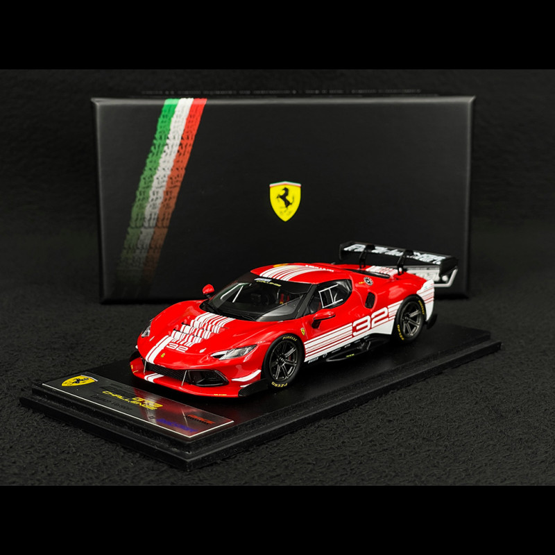 Ferrari 296 Challenge n° 32 2023 Launch Version Red / White 1/43 Looksmart LSRC181